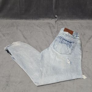 One x One Teaspoon Light Wash High Waist Freebird Zipper Ankle Jeans, Sz 26